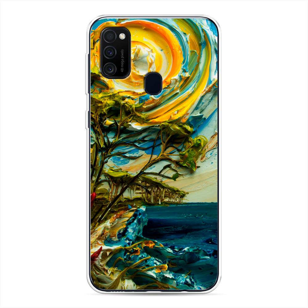 

Чехол для Samsung Galaxy M30s/M21 "Солнце живопись", Желтый;синий, 29850-4