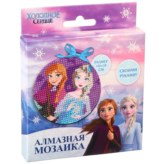 Алмазная мозаика Disney Холодное сердце Анна и Эльза, 10х10 см