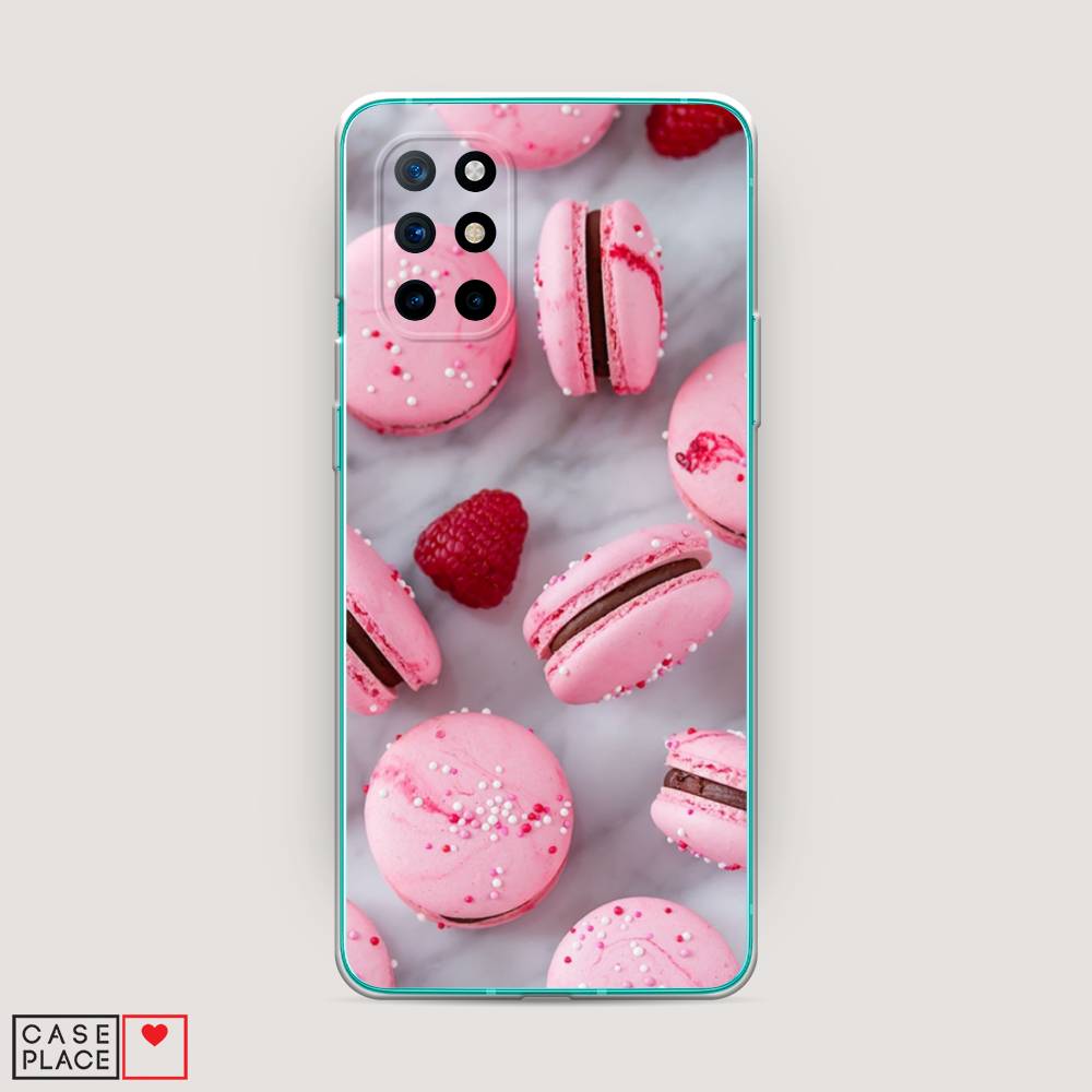 

Чехол Awog на OnePlus 8T / ВанПлас 8T "Макарони с малиной", Серый;розовый, 151150-10