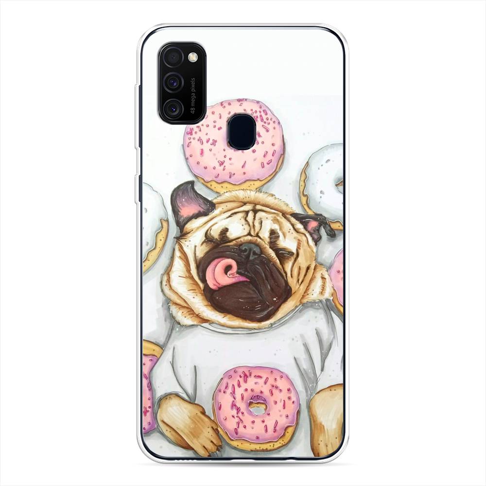

Чехол для Samsung Galaxy M30s/M21 "Счастливый мопс", Розовый;бежевый;коричневый, 29850-1