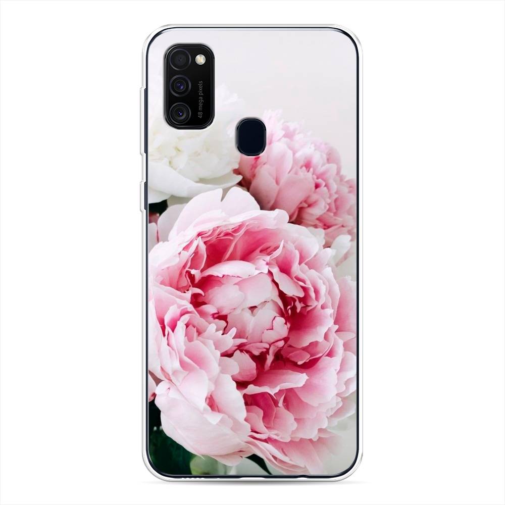 

Чехол для Samsung Galaxy M30s/M21 "Розовые и белые пионы", Розовый;белый, 29850-2
