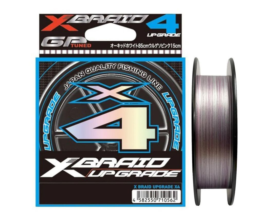 

Шнур плетеный YGK X-BRAID UPGRADE X4 200m 1.0/18 lb (8.2 kg), Белый;розовый, X-Braid Upgrade X4