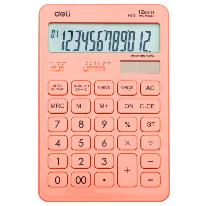 Калькулятор настольный Deli Touch EM01541, 12-разрядный, красный