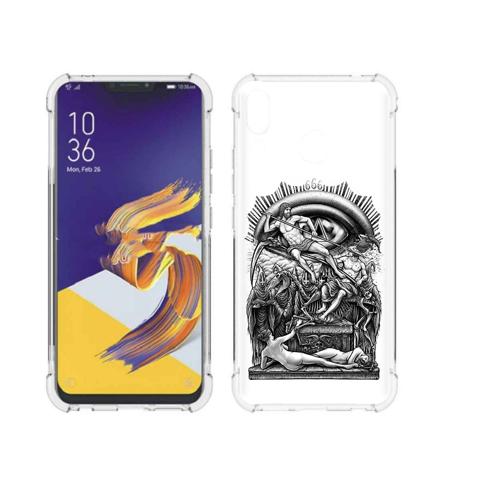 Чехол MyPads Tocco для Asus ZenFone 5 оракул черно белый