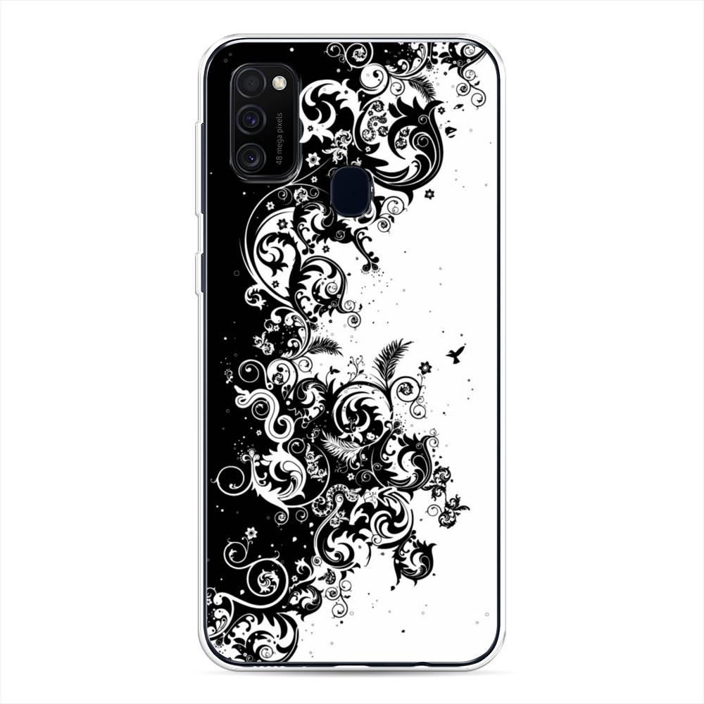 

Чехол для Samsung Galaxy M30s/M21 "Черно белый узор", Белый;черный;серый, 29850-3