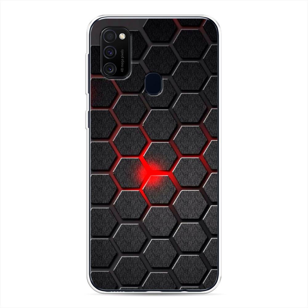 

Чехол для Samsung Galaxy M30s/M21 "Соты красные", Красный;черный;серый, 29850-3