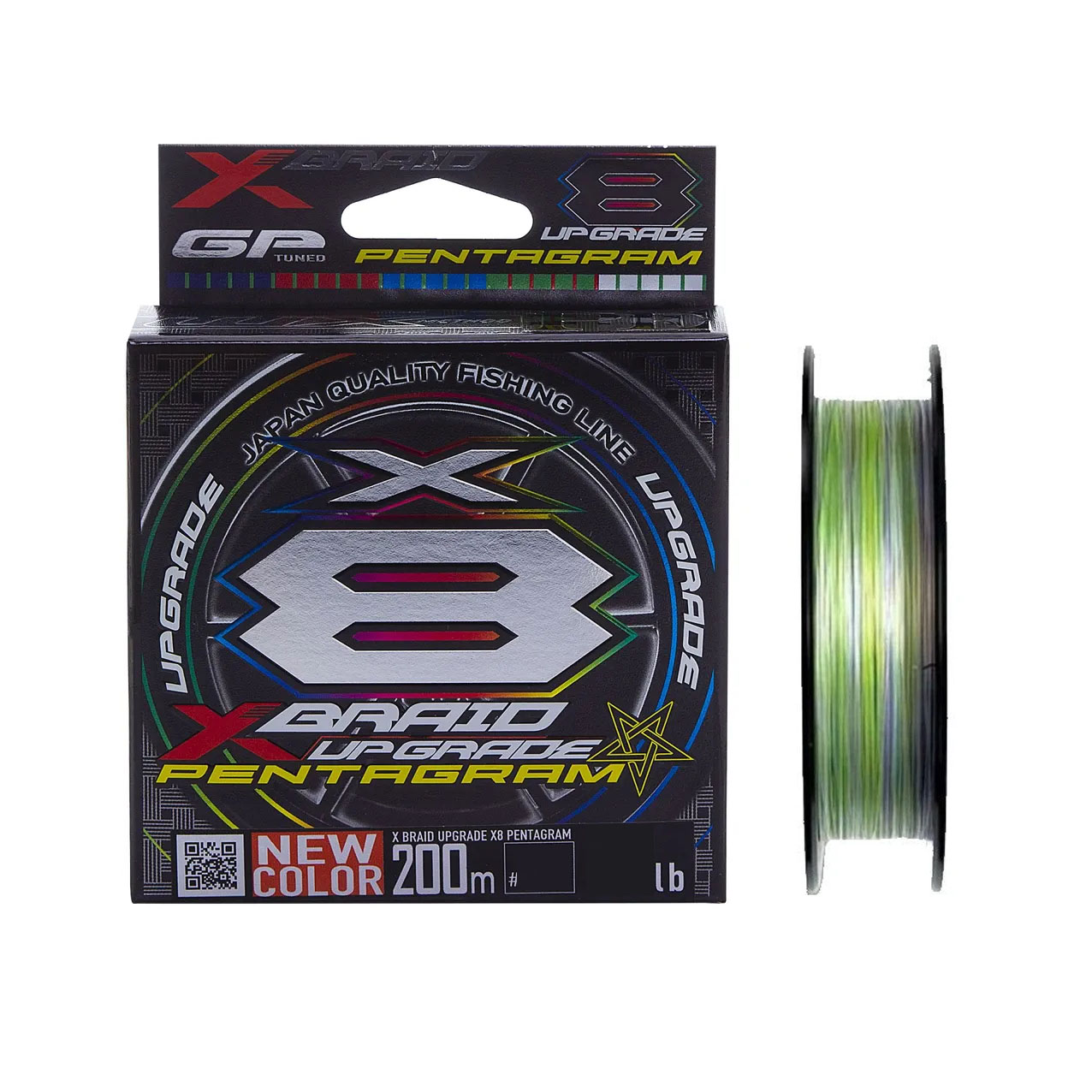 

Шнур плетеный YGK X-Braid Upgrade Pentagram X8 200m #0.8-16lb, Разноцветный, X-Braid Upgrade Pentagram X8