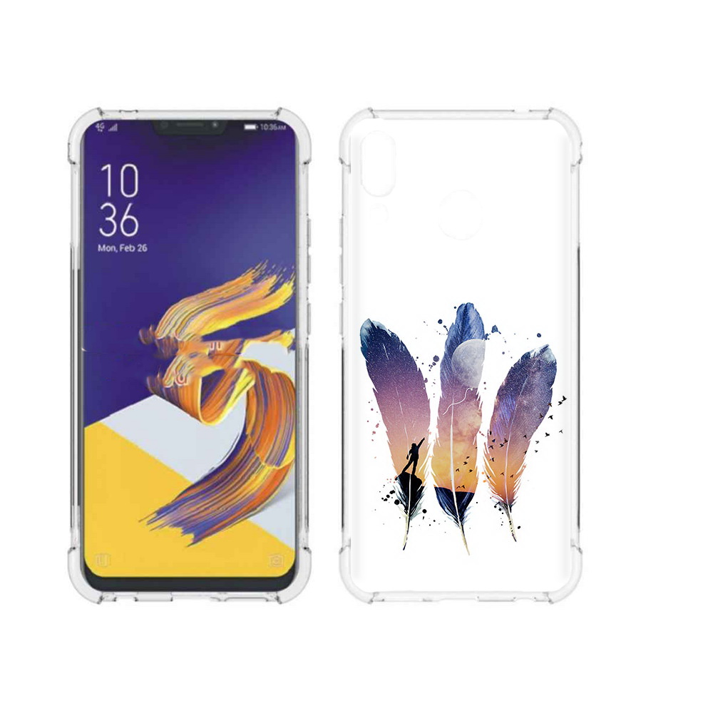 

Чехол MyPads Tocco для Asus ZenFone 5 небесные перья, Прозрачный, Tocco
