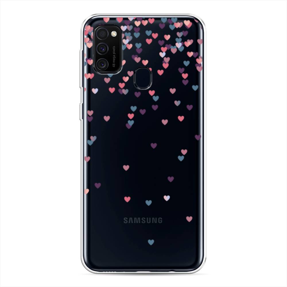 

Чехол на Samsung Galaxy M21/M30s "Посыпка сердечки", Розовый;фиолетовый, 29750-3