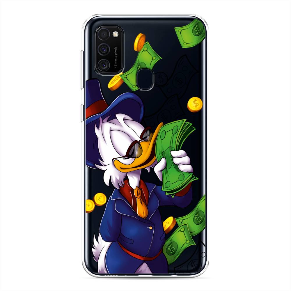 

Чехол на Samsung Galaxy M21/M30s "Scrooge McDuck with Money", Синий;зеленый;белый, 29750-6