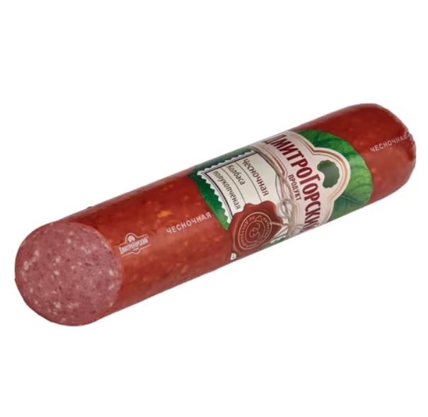 

Колбаса полукопченая Дмитрогорский Продукт Чесночная +-700 г