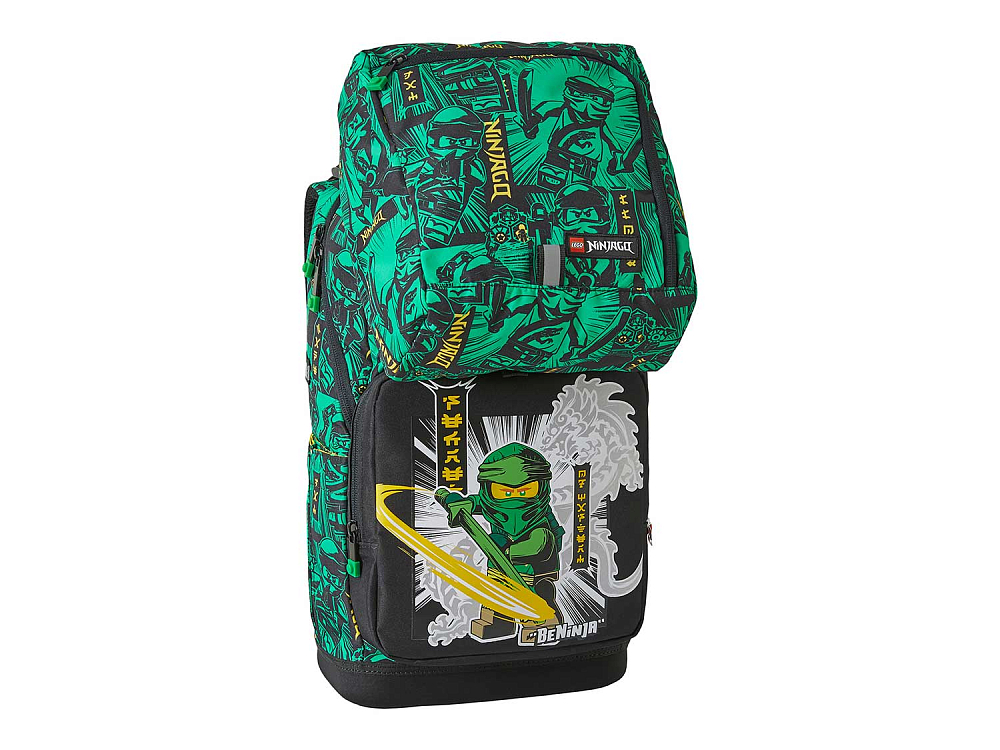 Рюкзак LEGO Optimo Ninjago Green, 2023, с сумкой для обуви 20238-2301