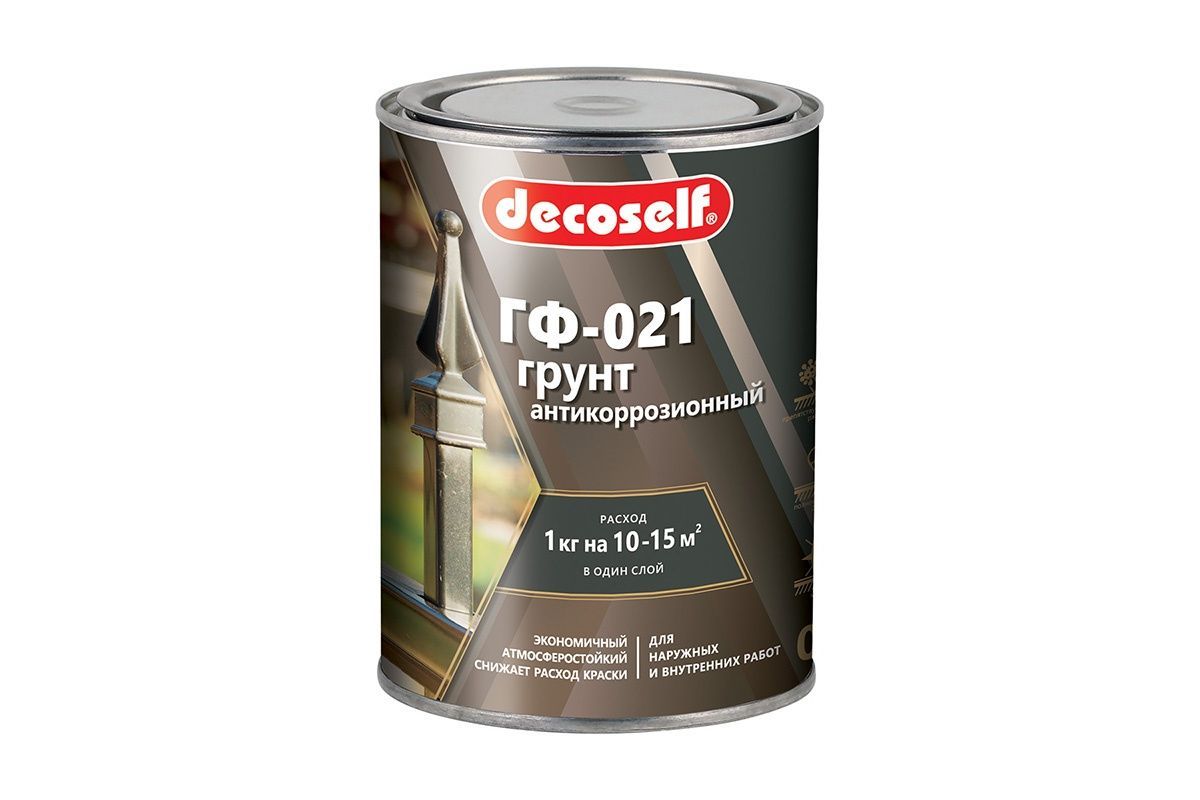 ПУФАС Грунт ГФ-021 серая Decoself (0,9кг) грунт под декоративные штукатурки и текстурные краски пуфас