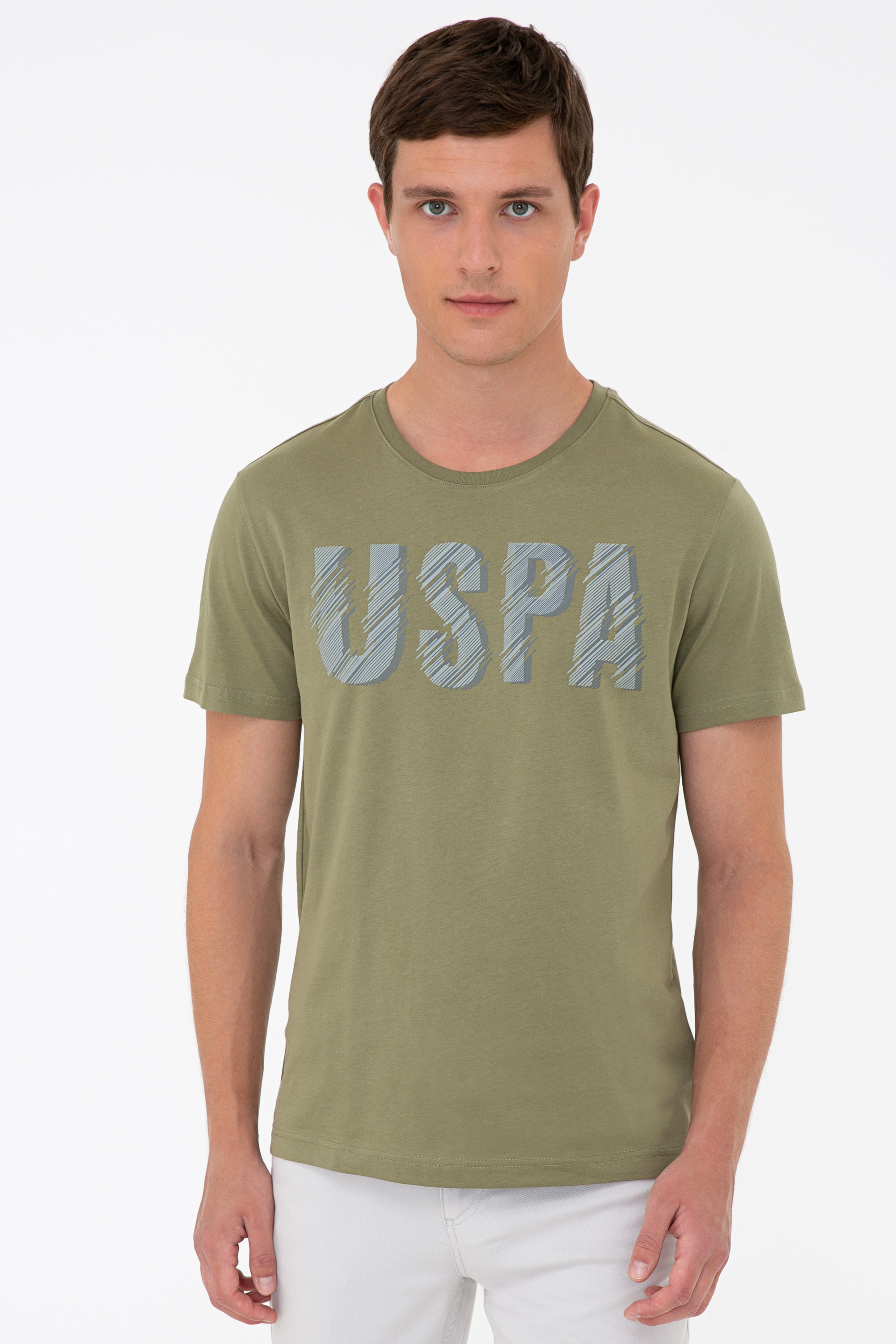 Футболка мужская U.S. POLO Assn. g081sz0110eddyiy021-e хаки XS