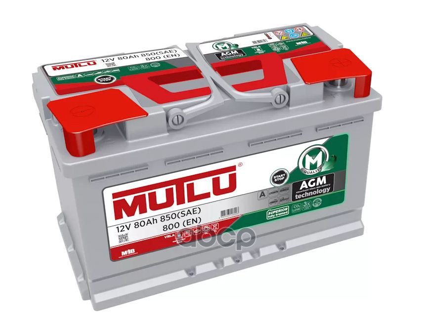 

Аккумулятор MUTLU AGM L4 80 А/ч ОБР 315x175x190 EN800