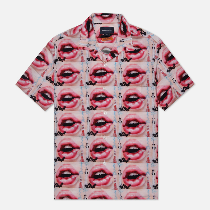 Мужская рубашка thisisneverthat Lips Rayon розовый, Размер XL