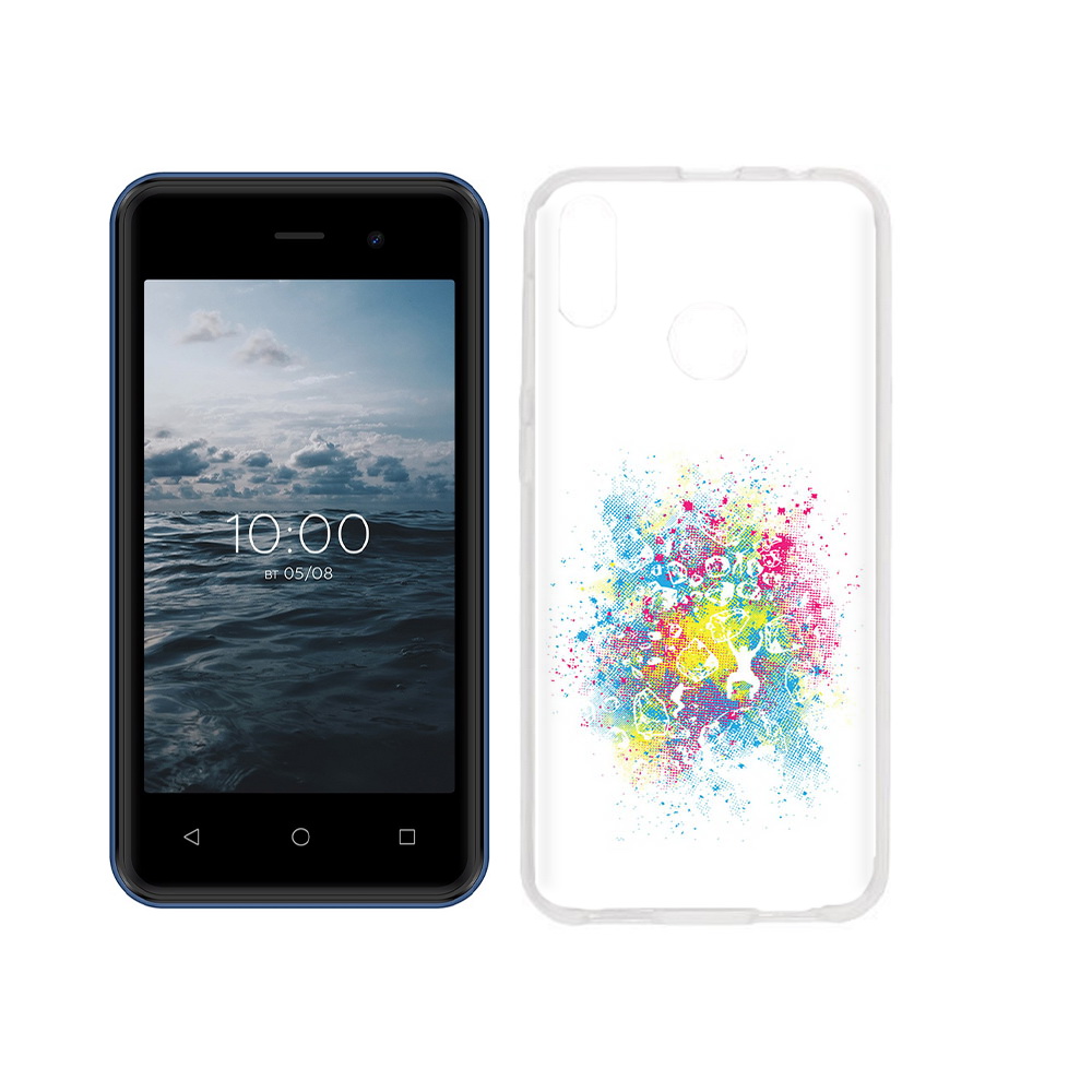 

Чехол MyPads Tocco для BQ 4030G Nice Mini акварель абстракция, Прозрачный, Tocco