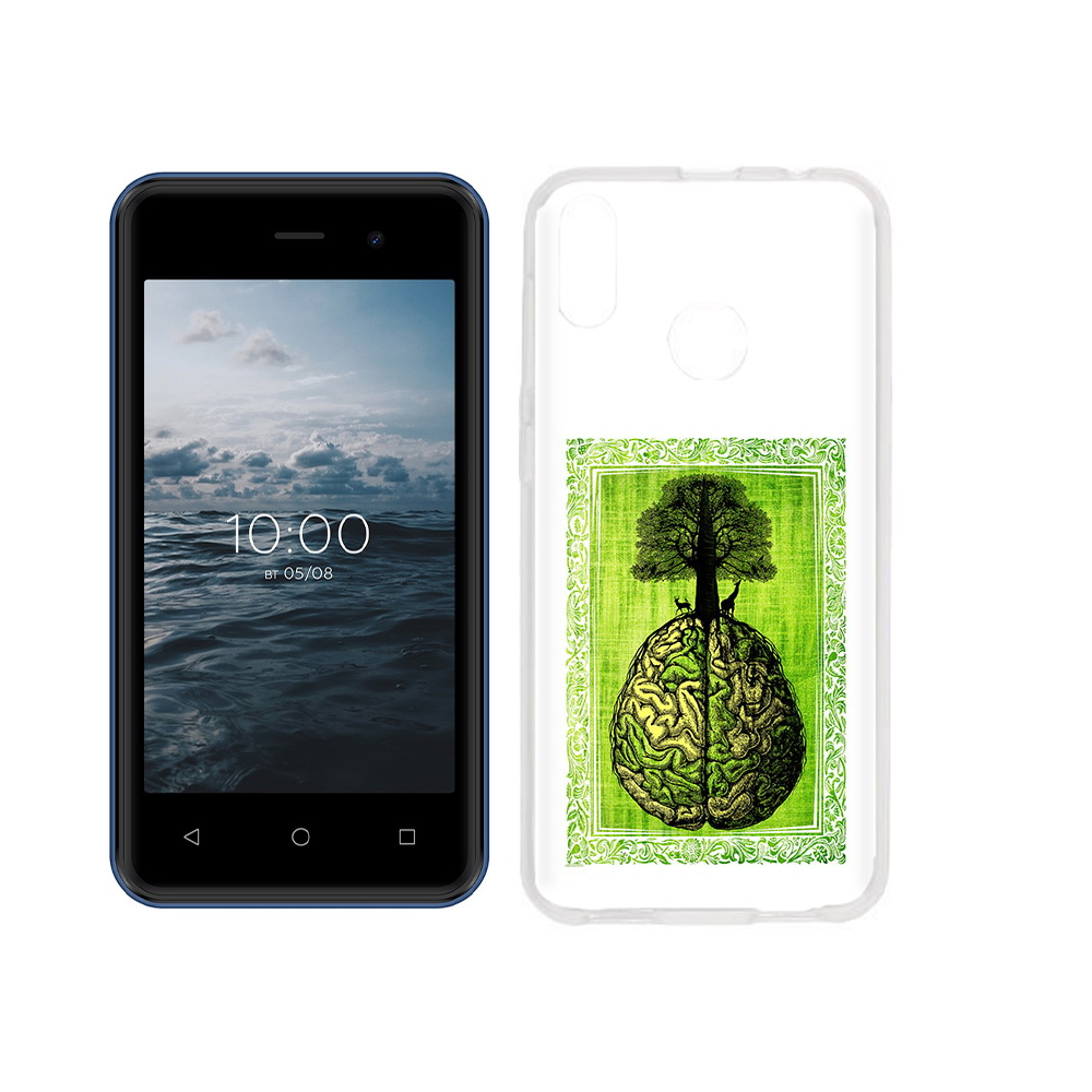 

Чехол MyPads Tocco для BQ 4030G Nice Mini абстракция здоровый мозг, Прозрачный, Tocco