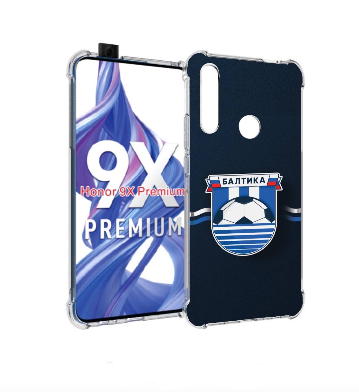 

Чехол бампер MyPads фк балтика калининград мужской для Honor 9X, Прозрачный, Tocco