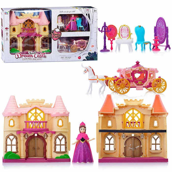 Набор KDL-05A Замок принцессы с королевской каретой в коробке 1813₽