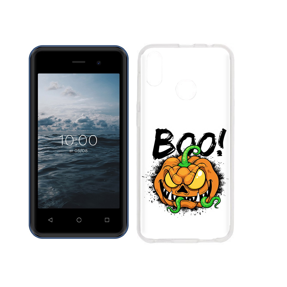 

Чехол MyPads Tocco для BQ 4030G Nice Mini Хэллоуин бу, Прозрачный, Tocco