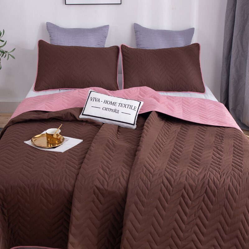 Покрывало однотонное Для тебя с любовью 220*240, 2 наволочки