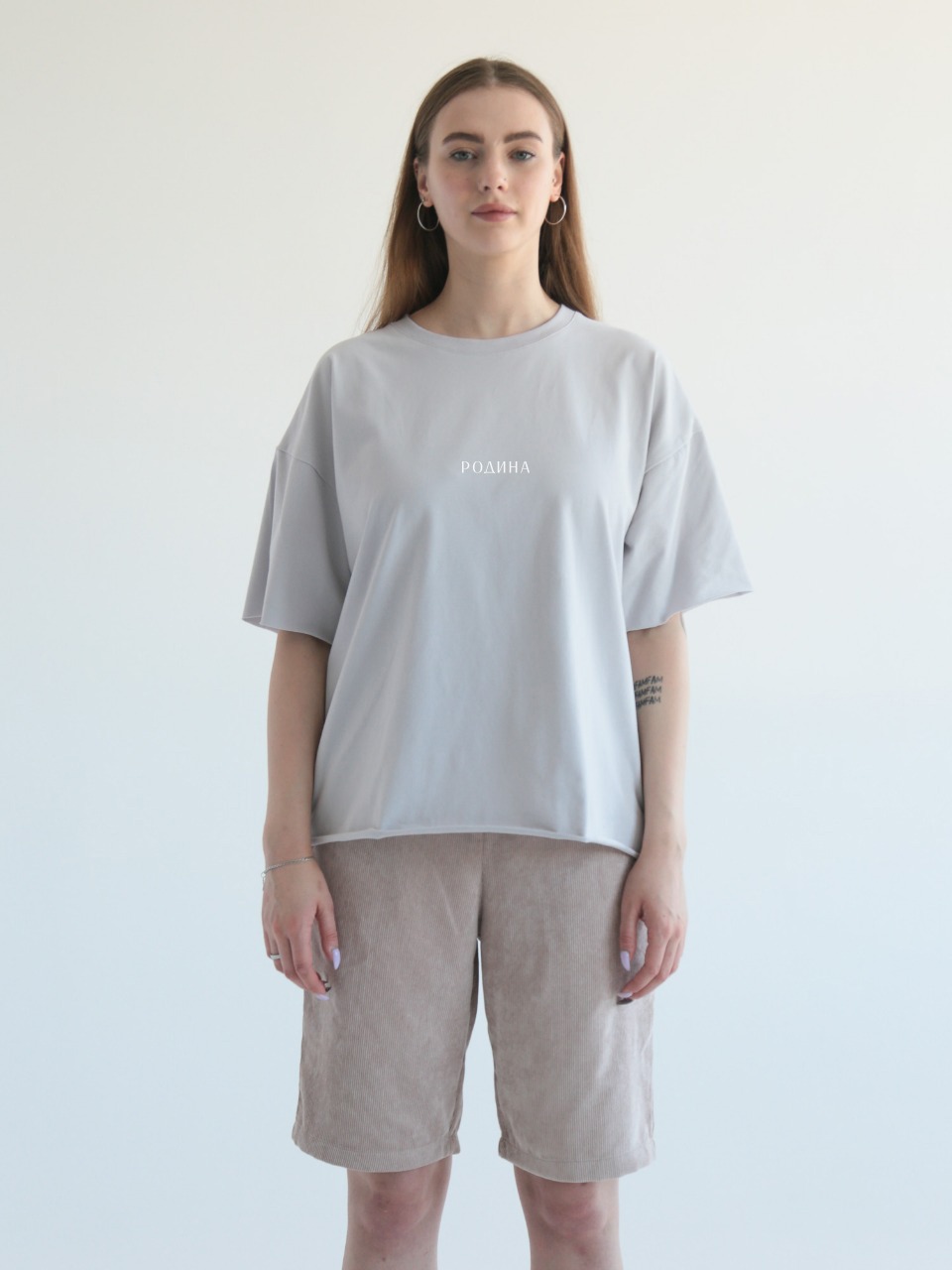 

Футболка женская Родина TEE_W-PRM_NEW_LOGO-018 серая XS, TEE_W-PRM_NEW_LOGO-018