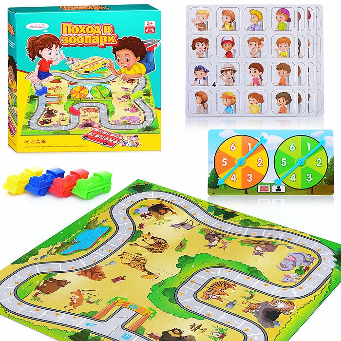 

Настольная игра 039 "Поход в зоопарк" в коробке, Настольные игры