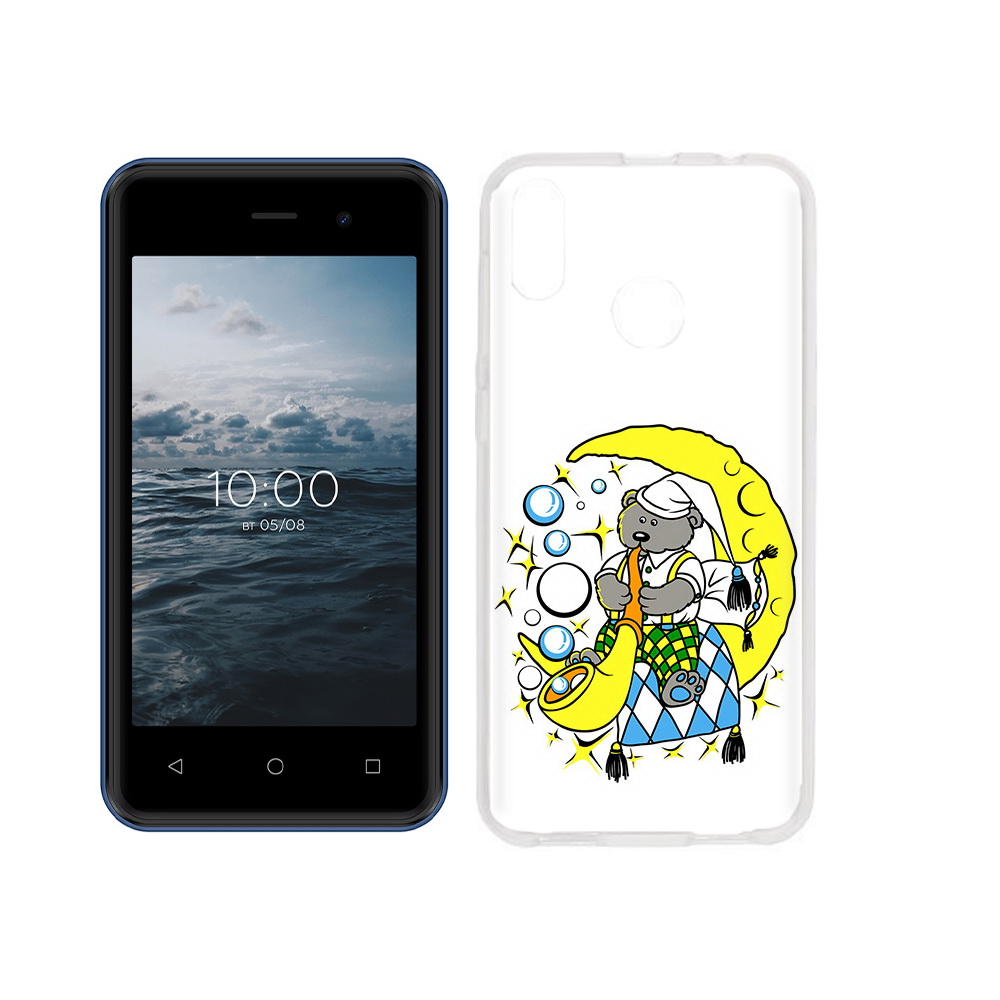 

Чехол MyPads Tocco для BQ 4030G Nice Mini Сырная луна, Прозрачный, Tocco