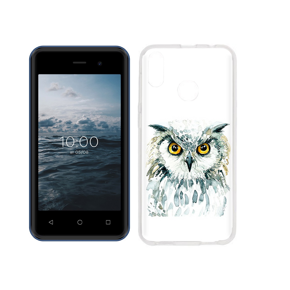 

Чехол MyPads Tocco для BQ 4030G Nice Mini Серьезная сова, Прозрачный, Tocco