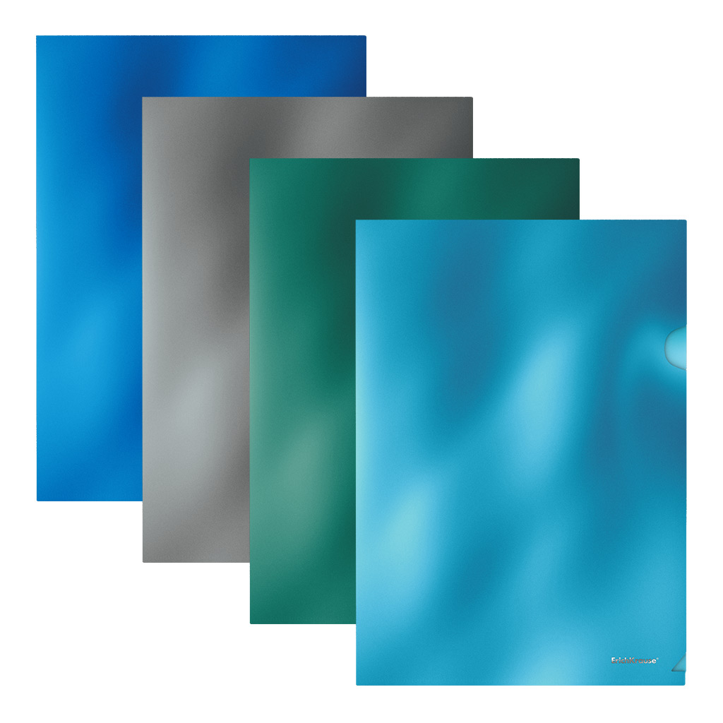 

Папка-уголок пластиковая ErichKrause Glossy Ice Metallic, A4, непрозрачная, Разноцветный
