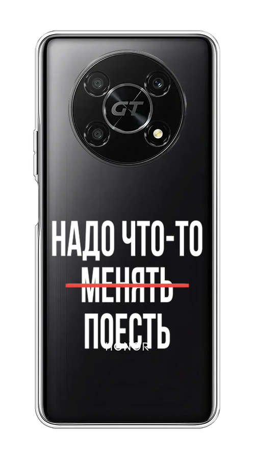 

Чехол на Honor X40 GT "Надо что-то поесть", Белый;красный, 6120150-6