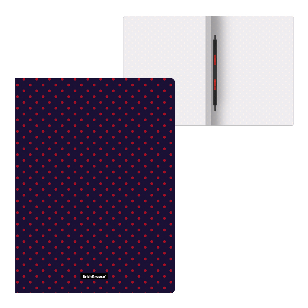 

Папка-скоросшиватель пластиковая с пружинным механизмом ErichKrause Dots in Blue, А4, Синий