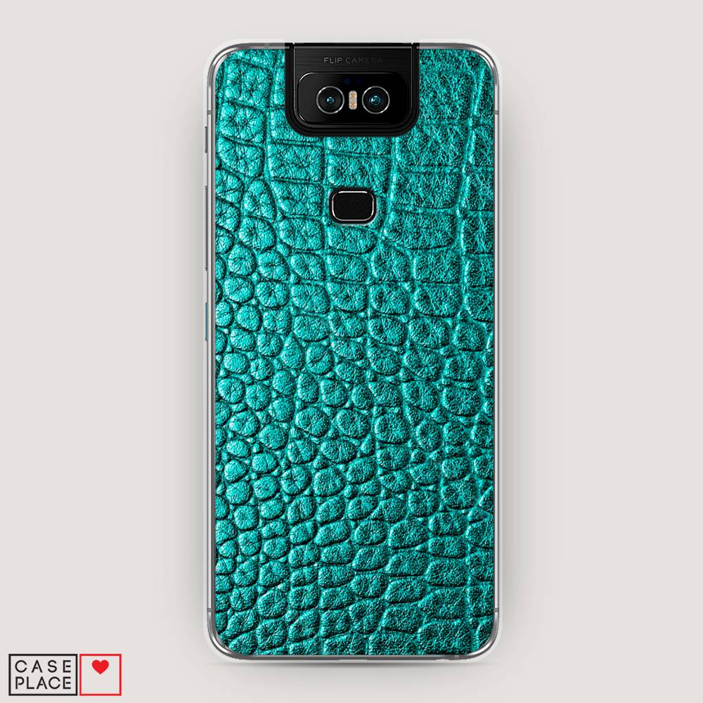 фото Чехол awog "бирюзовая змея" для asus zenfone 6 zs630kl