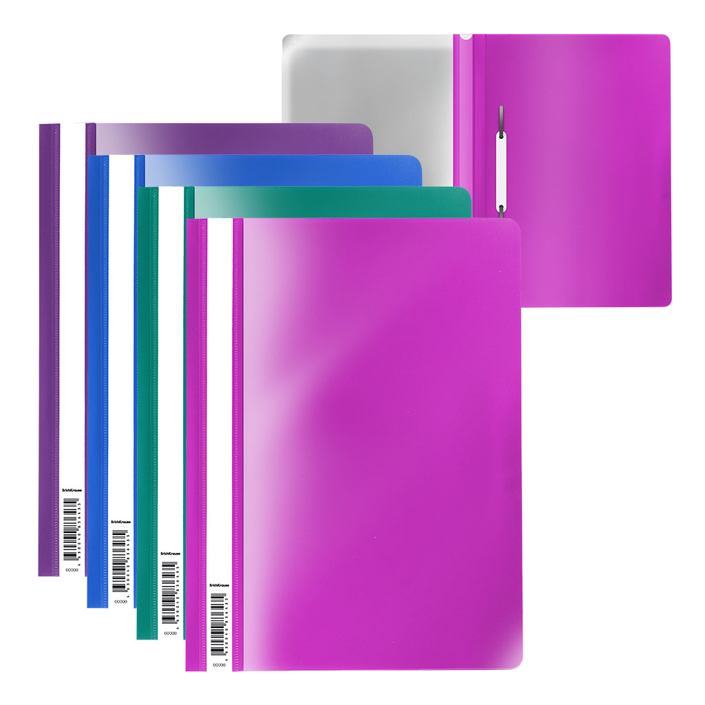 

Папка-скоросшиватель пластиковая ErichKrause Fizzy Vivid, A4,