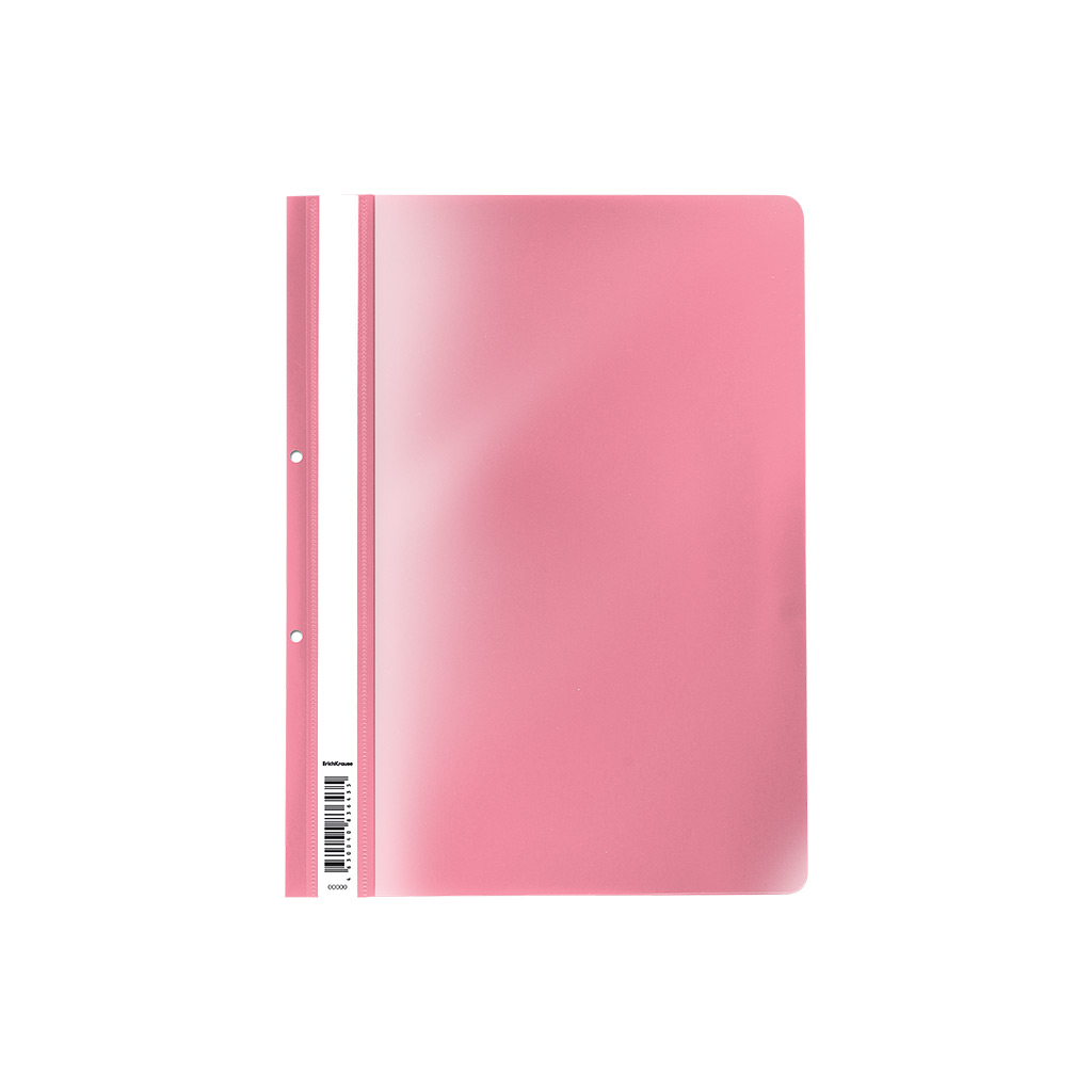 Папка-скоросшиватель пластиковая ErichKrause Fizzy Pastel, A4, розовый