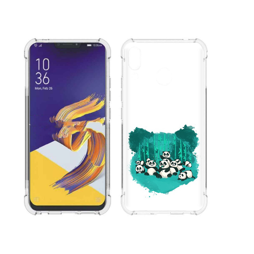 

Чехол MyPads Tocco для Asus ZenFone 5 нарисованные панды, Прозрачный, Tocco