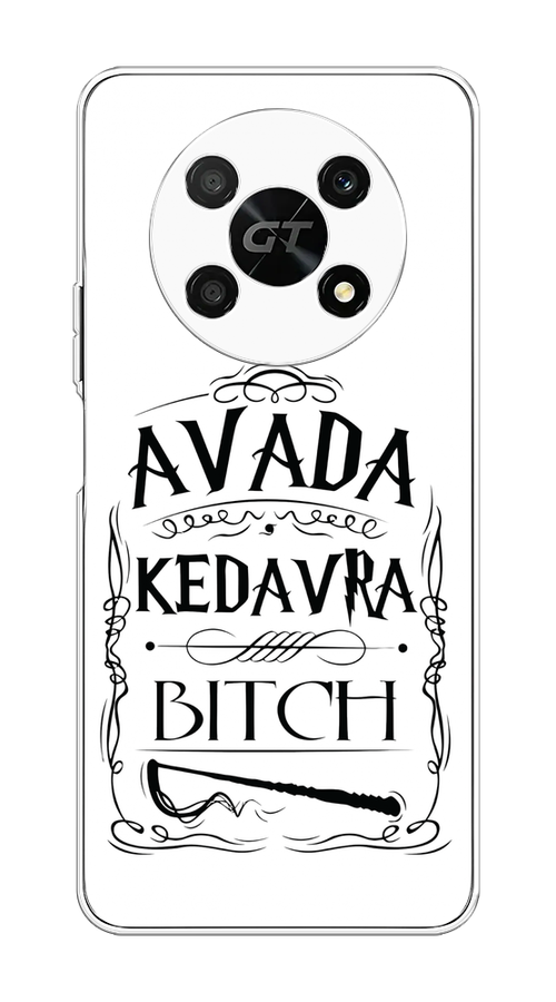

Чехол на Honor X40 GT "Avada kedavra bitch", Белый;серый;черный, 6120150-6