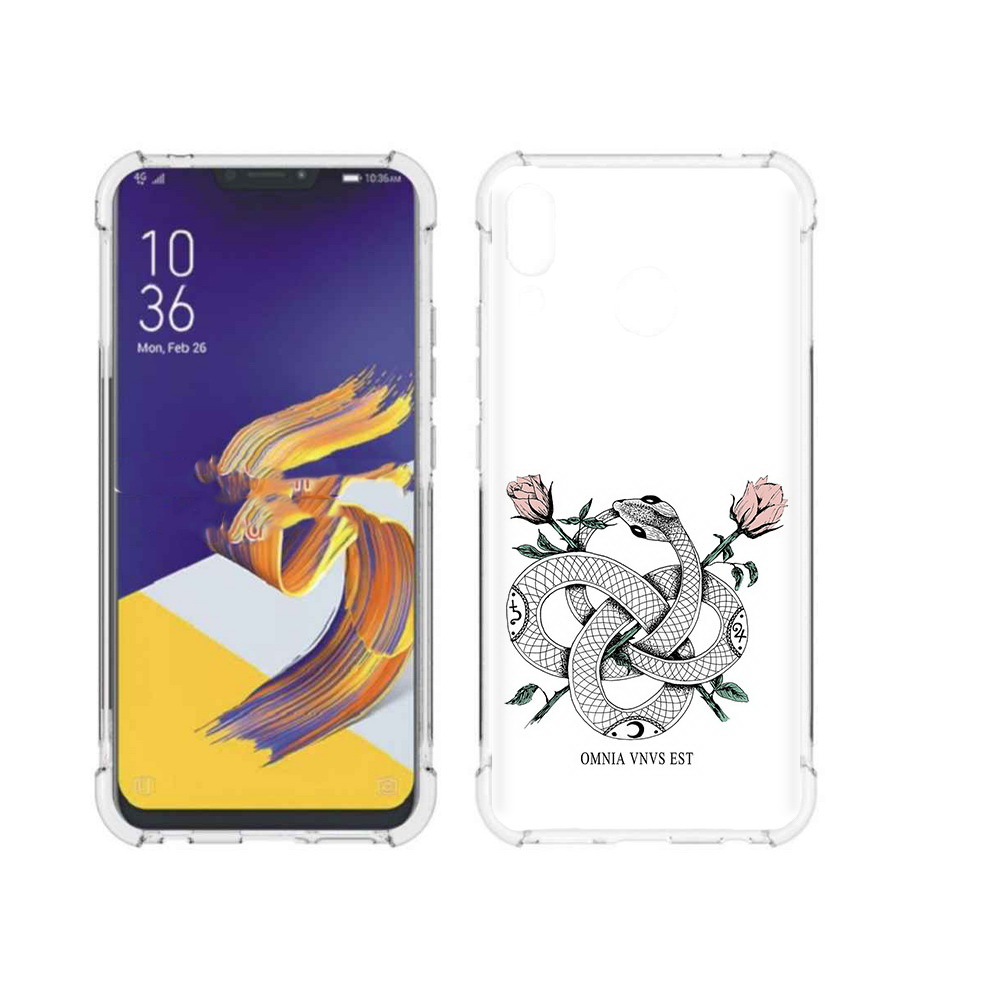 

Чехол MyPads Tocco для Asus ZenFone 5 нарисованная змея абстракция, Прозрачный, Tocco