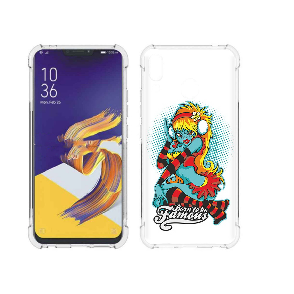 Чехол MyPads Tocco для Asus ZenFone 5 нарисованная девушка в наушниках
