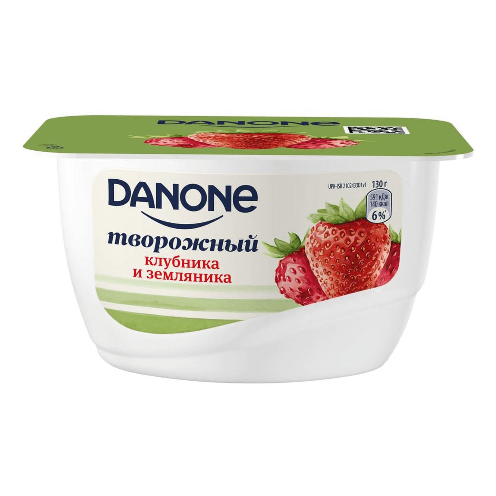 Продукт творожный Danone клубника-земляника 3,6% 130 г