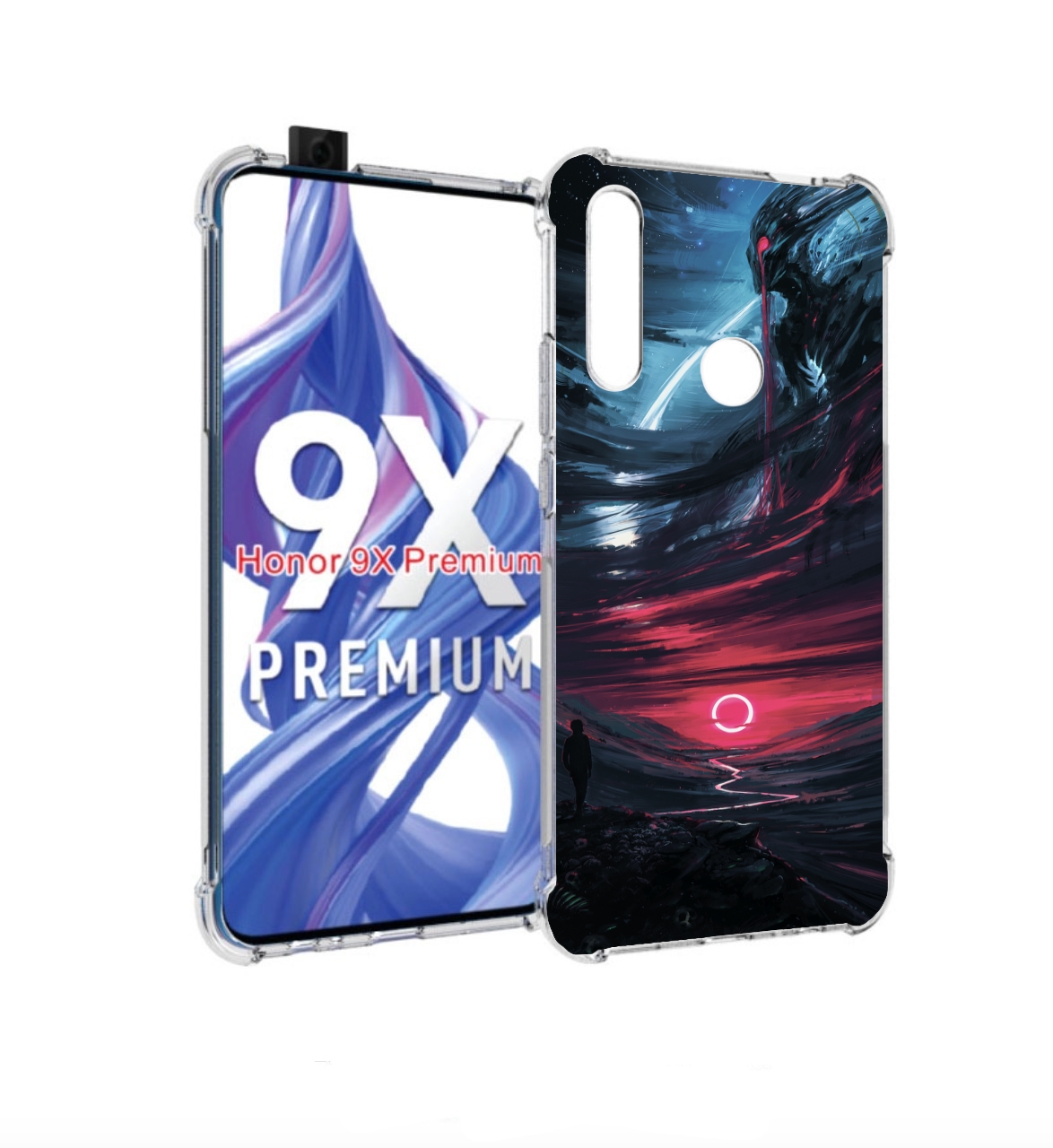 

Чехол бампер MyPads страшный мир для Honor 9X (STK-LX1)., Прозрачный, Tocco