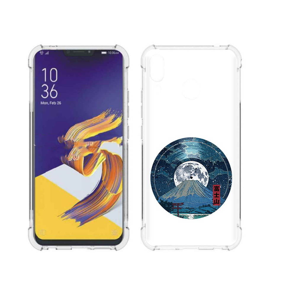 Чехол MyPads Tocco для Asus ZenFone 5 нарисованная виниловая гора с луной