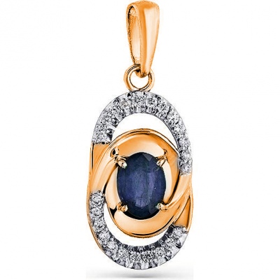 

Подвеска из красного золота с сапфиром и бриллиантами Master Brilliant 3-904-02, 3-904-02