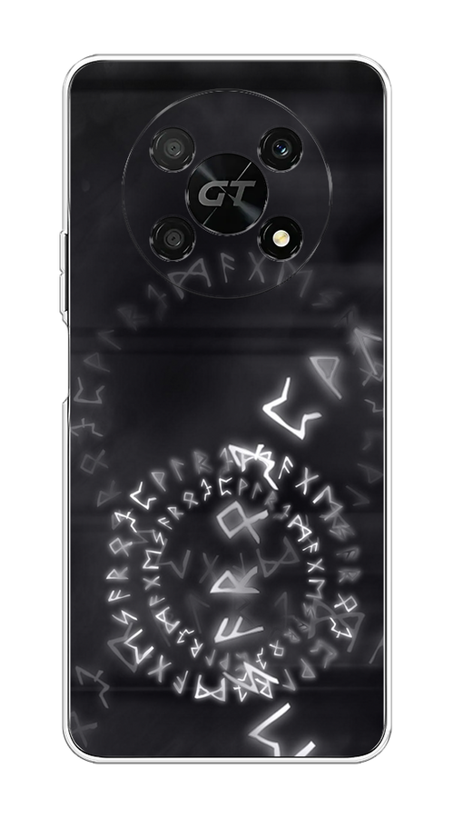 

Чехол на Honor X40 GT "Руны", Серый;черный, 6120150-3