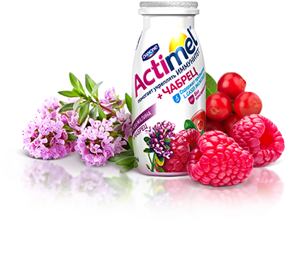 

Напиток Actimel кисломолочный клюква, малина, чабрец 2.5% 100 г