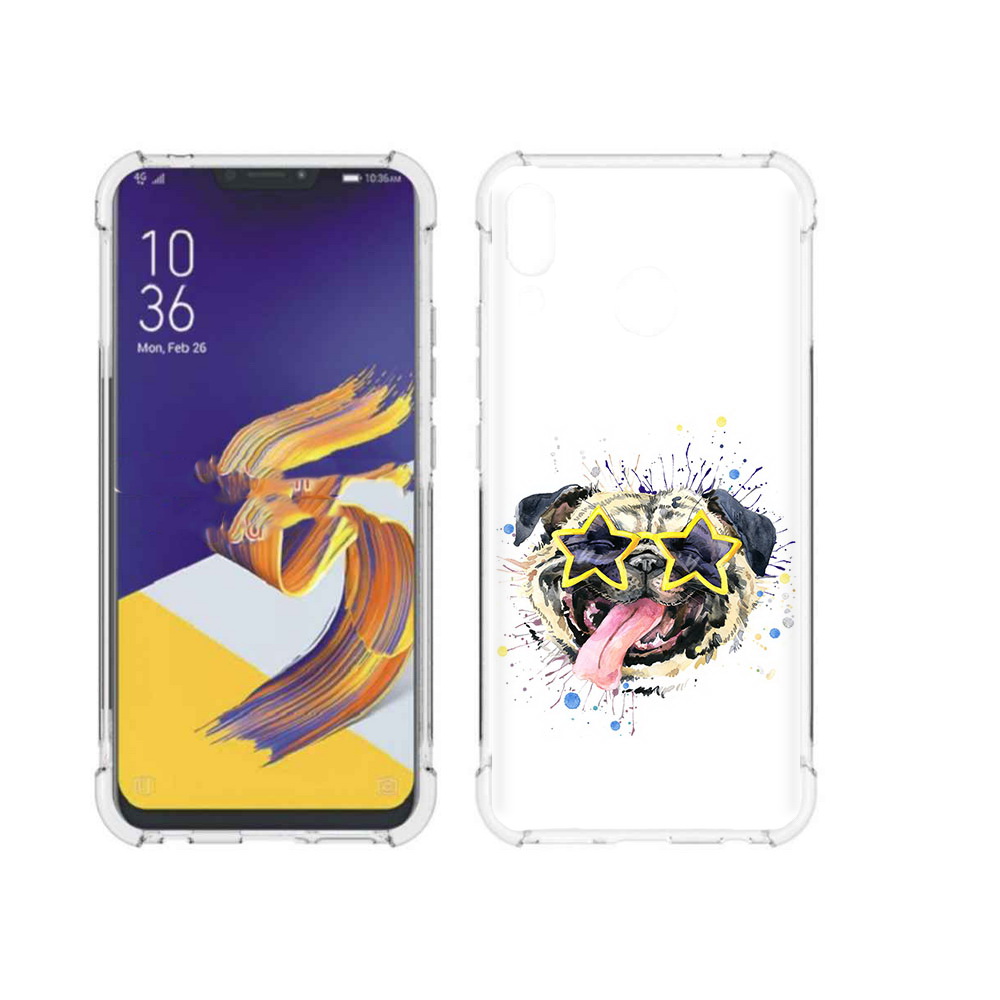 

Чехол MyPads Tocco для Asus ZenFone 5 мопс боксер, Прозрачный, Tocco