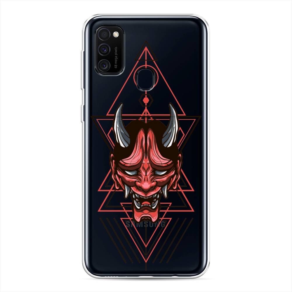 

Чехол на Samsung Galaxy M21 "Hanya Oni mask", Серый;красный;черный, 29750-4