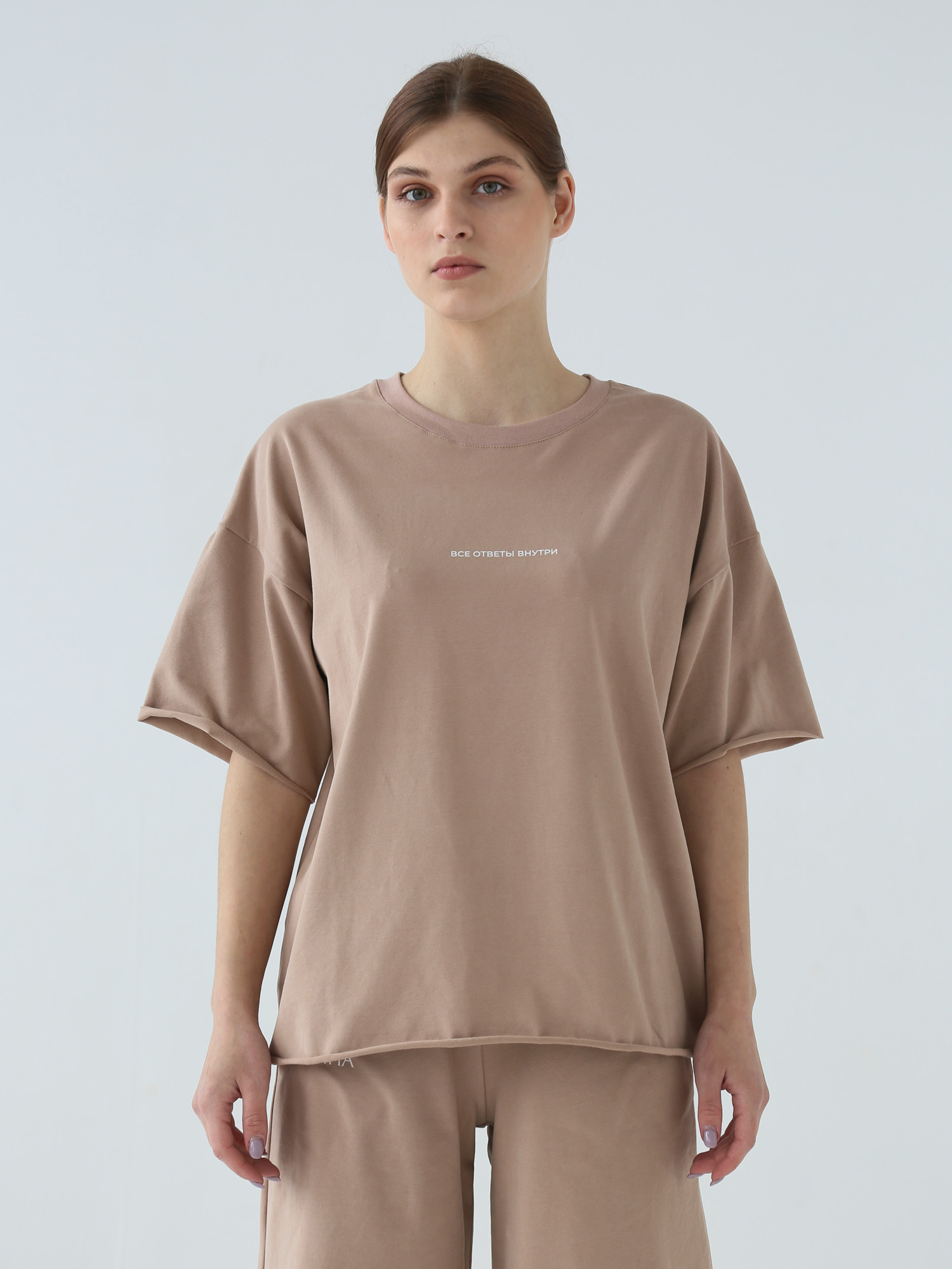 

Футболка женская Родина TEE_W-PRM_ALL_ANSWRS-015 бежевая XS, TEE_W-PRM_ALL_ANSWRS-015