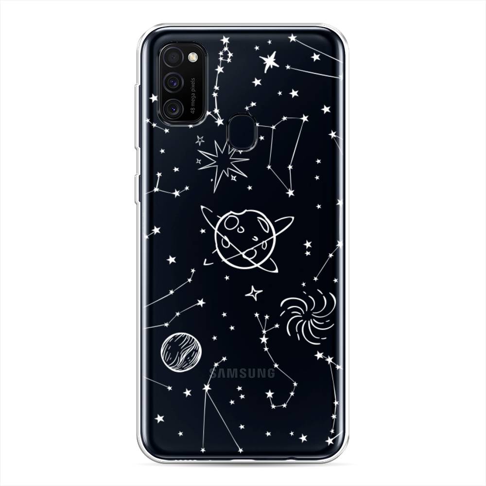 

Чехол на Samsung Galaxy M21/M30s "Планеты в космосе", Белый, 29750-2